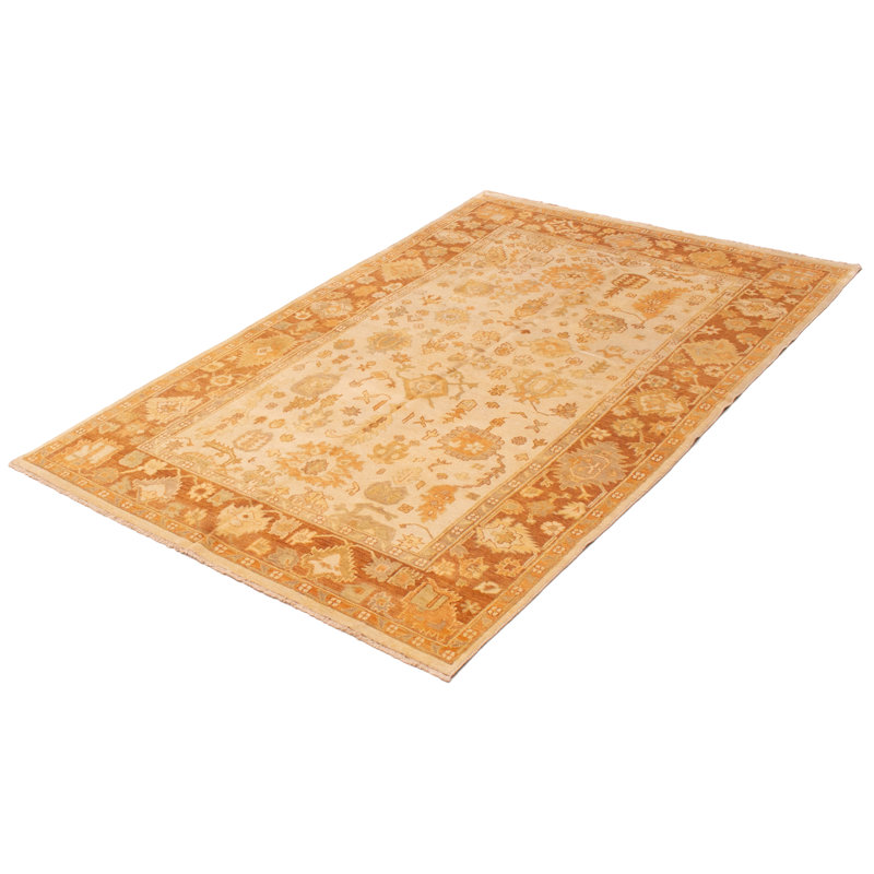 Tapis unique en laine noué à la main nouvel âge 5 pi 10 po x 8 pi 10 po Violaine