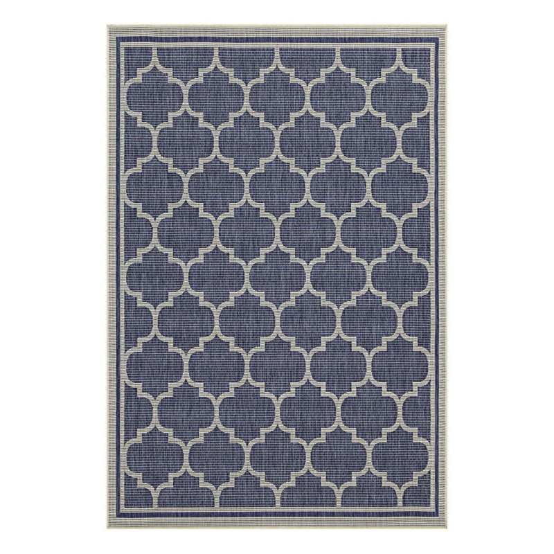 Trellis Patterned Indoor/Outdoor Area Rug, Rectangle 7'10" x 10'3"
