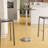 Helmscott Round Glass Event and Cocktail Table with Chrome Base-1434008180