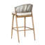 2 sièges d'extérieur modernes, hauteur d'assise 77 cm, structure en aluminium, forme en PE, fini érable, aspect rouille, profondeur 50 cm, largeur 54 cm, coussin d'eau 101,5 cm, rembourrage en mousse 2, style