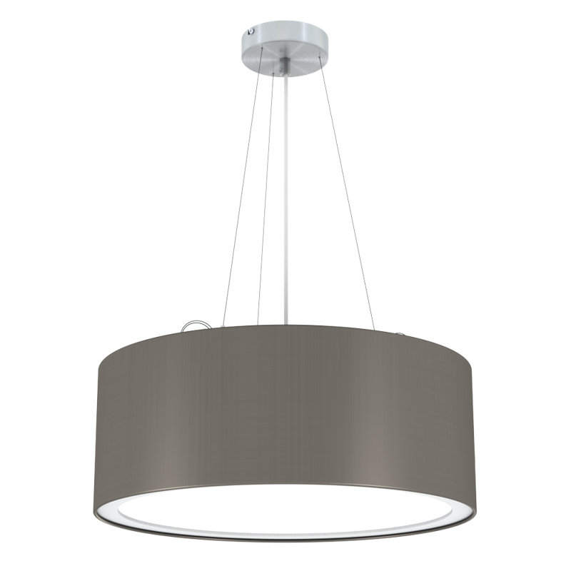 Kenhorst 1 - Light LED Drum Pendant, 165cm H x 40cm W x 40cm D, Taupe