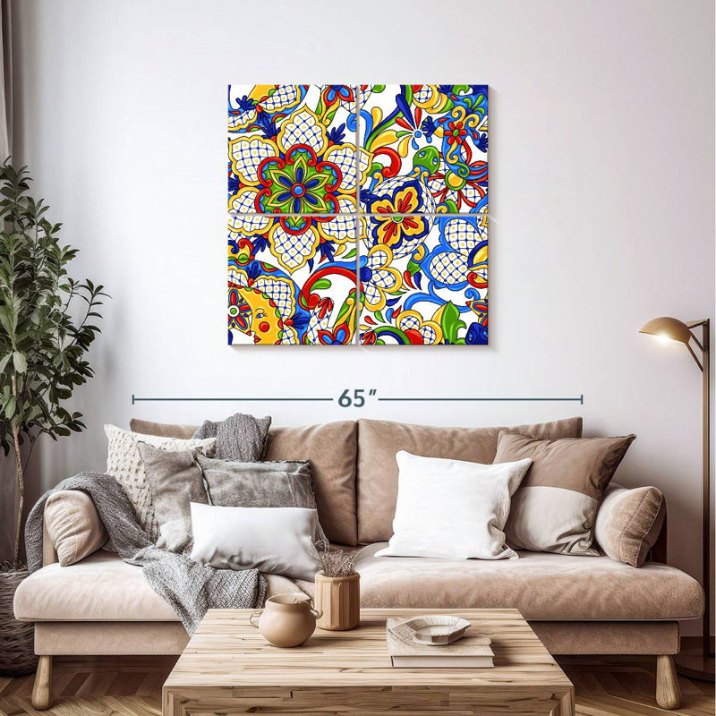 Fleurs de Kerner Talavera audacieuses Kerner, H 38 po x l 38 po