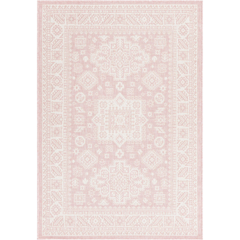 Outdoor Chand Area Rug Pink Color, Rectangle 4' x 6'