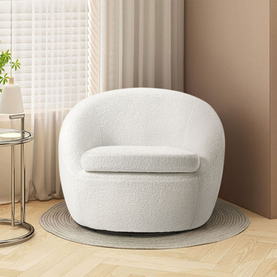 Clorinde Upholstered Swivel Armchair