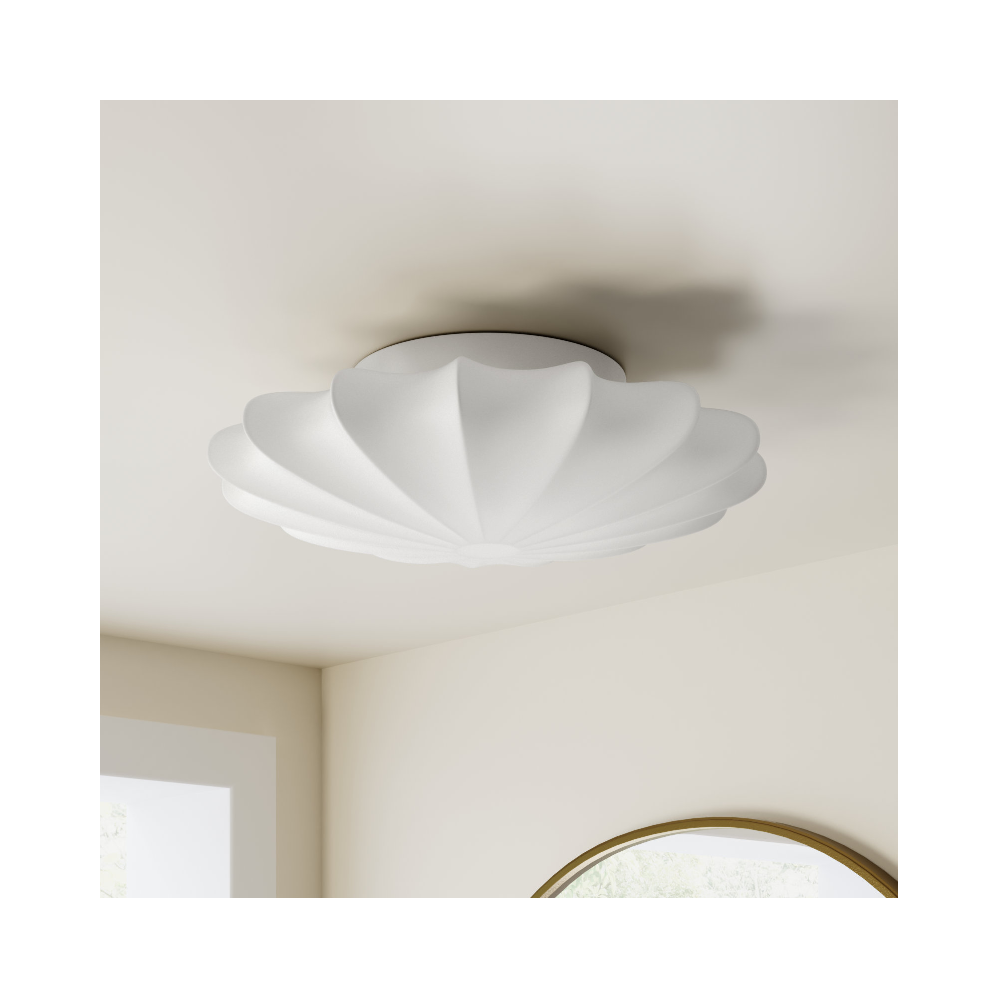 Jessa Silk Flush Mount, 8.66" H x 15.75" W x 15.75" D