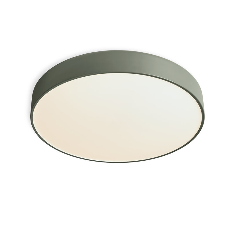 Plafonnier encastré Bobber, Gris / vert, H 4 po x l 12 po x P 12 po