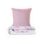 Ensemble de housse de couette 100% coton rose / mauve / blanc-1605860582
