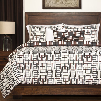 Plaid Geometric Shapes Duvet Cover & Insert