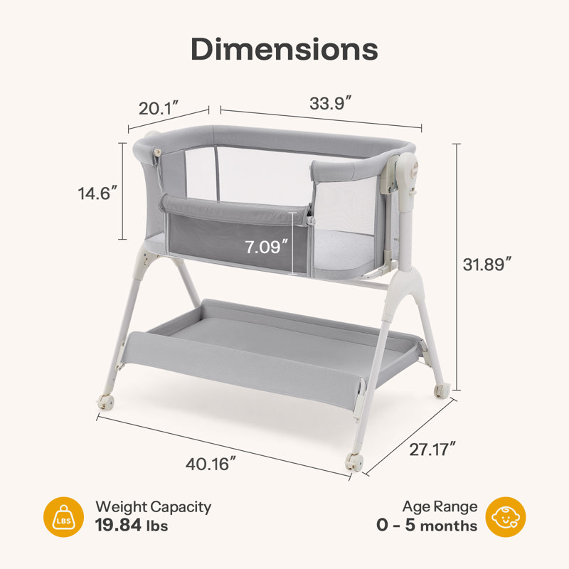 Moses Basket, Grey