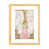 Toile avec cadre en bois beige