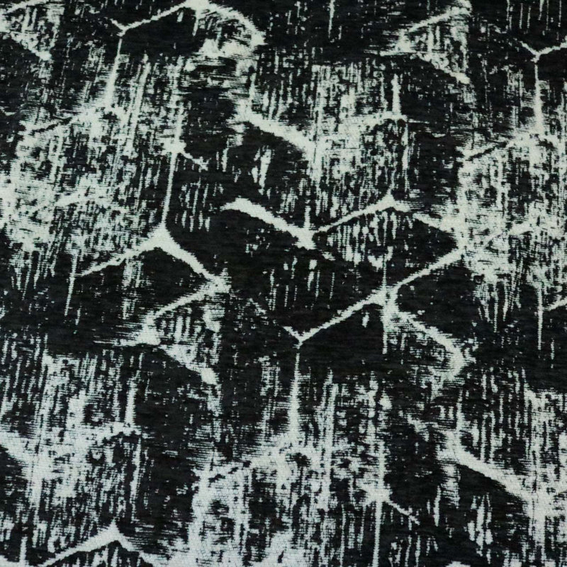 Tissu de revêtement en chenille Lucy-Francis, Caviar
