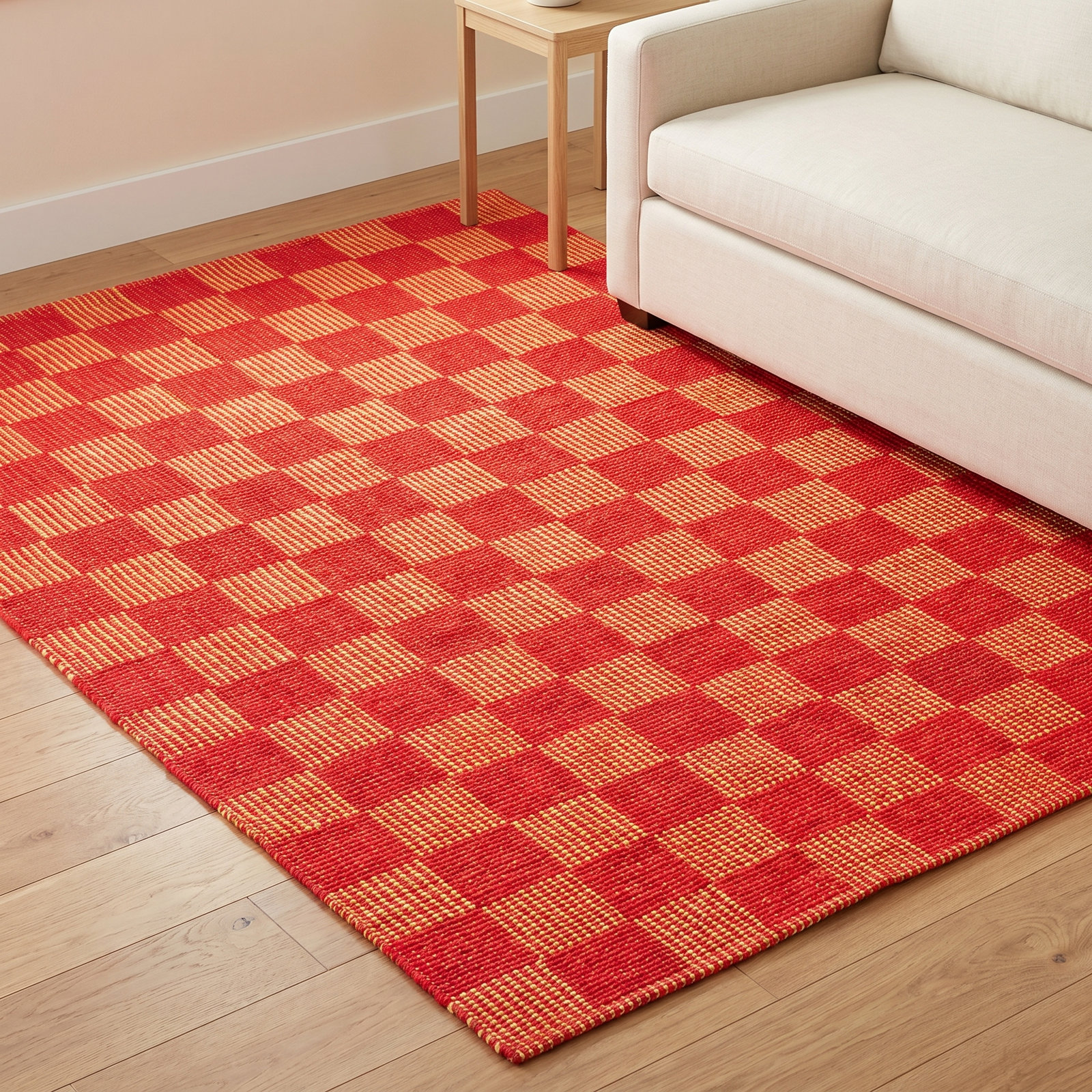 Della Power-Loomed Geometric Cotton Rug, Rectangle 8' x 10'