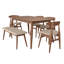 Ensemble de salle à manger rectangulaire avec chaises rembourrées 6 pièces Gallman-1427779002