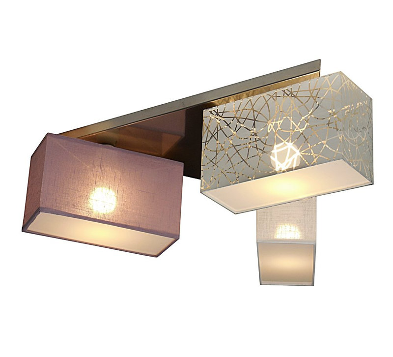 Lonsdale 2-Light 55cm LED Integrated Flush Mount, Silver/Purple/White