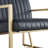 Modern Design PU Leather Upholstered Armchair with Steel Frame and Wide Backrest for Dining Bedroom-710035505-710035504