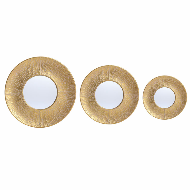 Mikaylee Metal Round Mirror