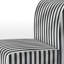 Fauteuil d'appoint moderne Harmony à rayures noires et blanches, recouvert de velours, noir