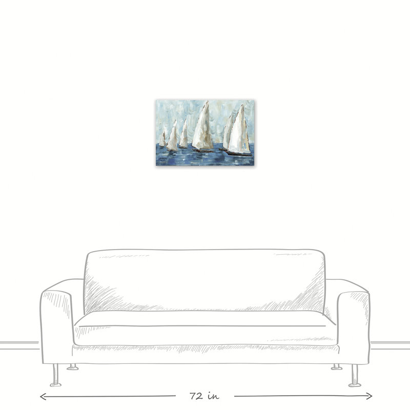 «Coastal Saililier Race», reproduction, 16 po x 24 po, Toile tendue