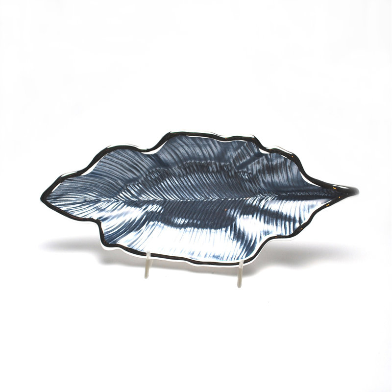 Plateau de coiffeuse en saule Foglia, gris