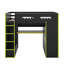 Full Size Wood Loft Bed With Desk,Wardrobe,Ample Storage Space,And RGB LED Light-1020829019