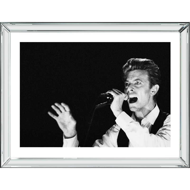 David Bowie Performing - Print on Wood