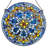 19.5"H Chartres Blue Cathedral Stained Glass Window Panel