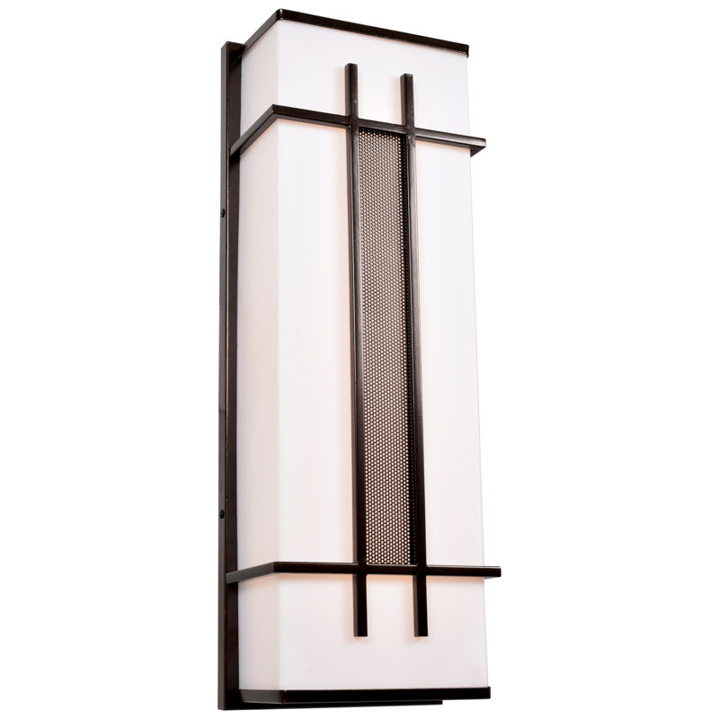 Luminaire à cloison d'extérieur Oldroyd, 26" H x 9" L x 6" D, Bronze