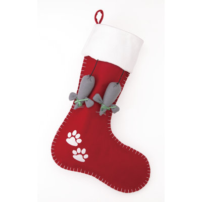 Cat Holiday Felt Stocking