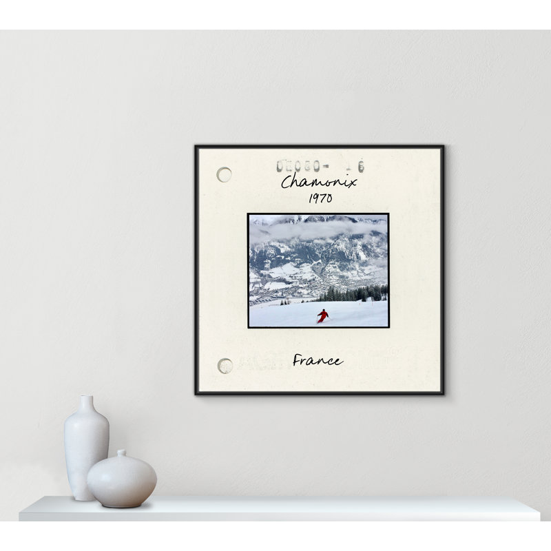 Chamonix par CAD Designs, 41.5'' W x 41.5'' H, Framed Canvas, Black Floater