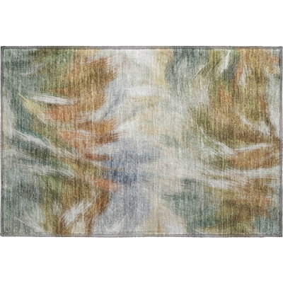Premium Machine Washable Mayfield AMF2096 Abstract Rug