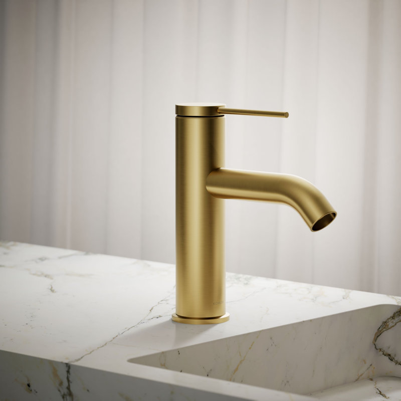 Components Single-Handle Bathroom Sink Faucet, Vibrant Brushed Moderne Brass
