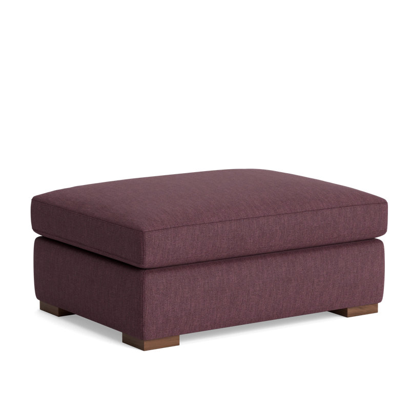 Lucca Ottoman, Performance Weave - Aubergine