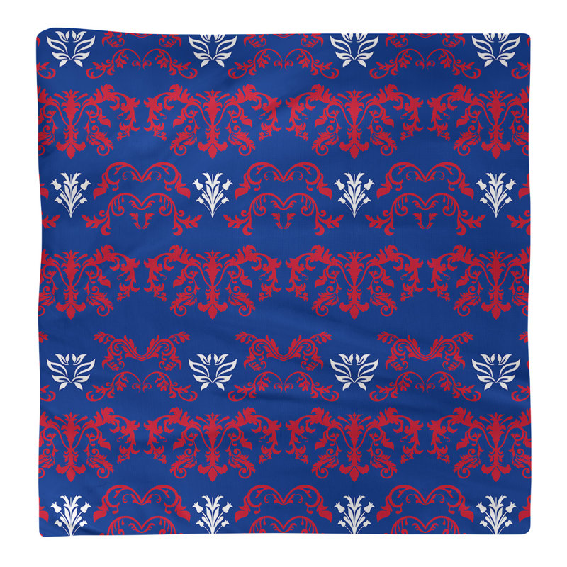 Serviette de football New England, Rouge / bleu / blanc, polyester, l 10 po x L 10 po