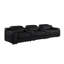 Canapé inclinable 129 po en cuir italien noir USB