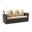 67.7" All-Weather Wicker 3-Seat Patio Sofa With Thick Biege Cushions & Black Frame-966270579