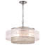 Lustre cylindrique unique à 3 lumières avec accents de cristal Erelina