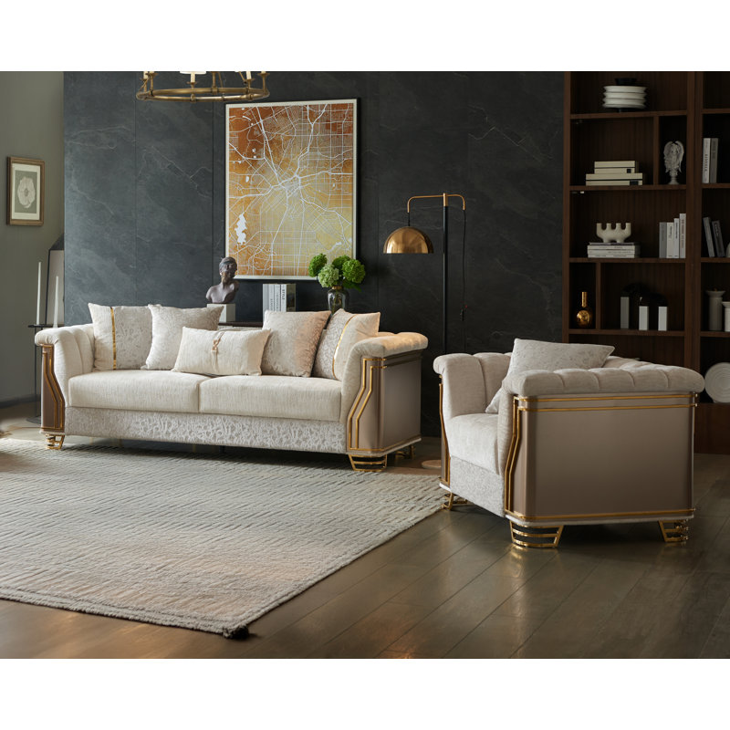 Canapé # 8625 avec chaise # beige