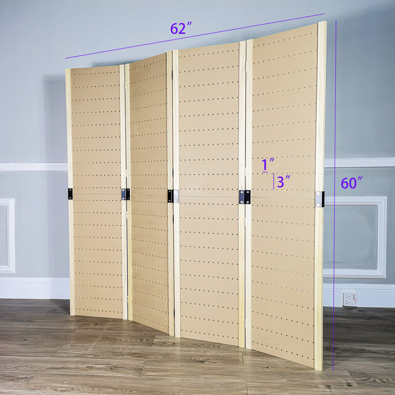 Paravent pliable 4 panneaux 5 pi