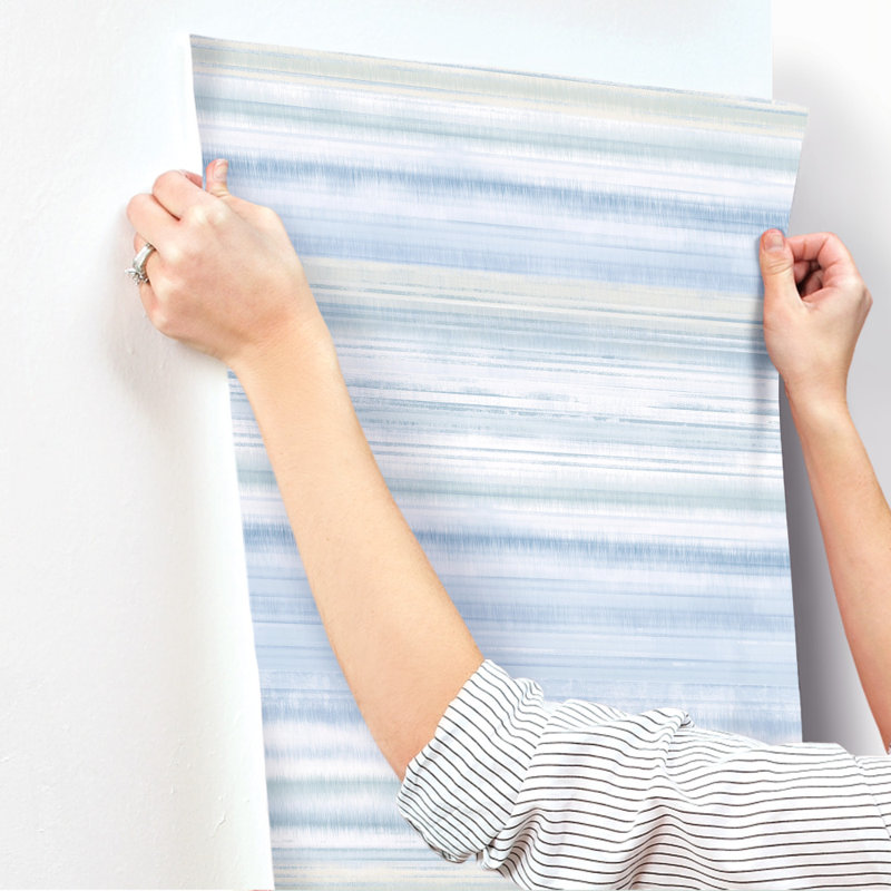 Rouleau de papier peint 33 pi x l 20,5 po de l’horizon de flottement, Bleu pâle
