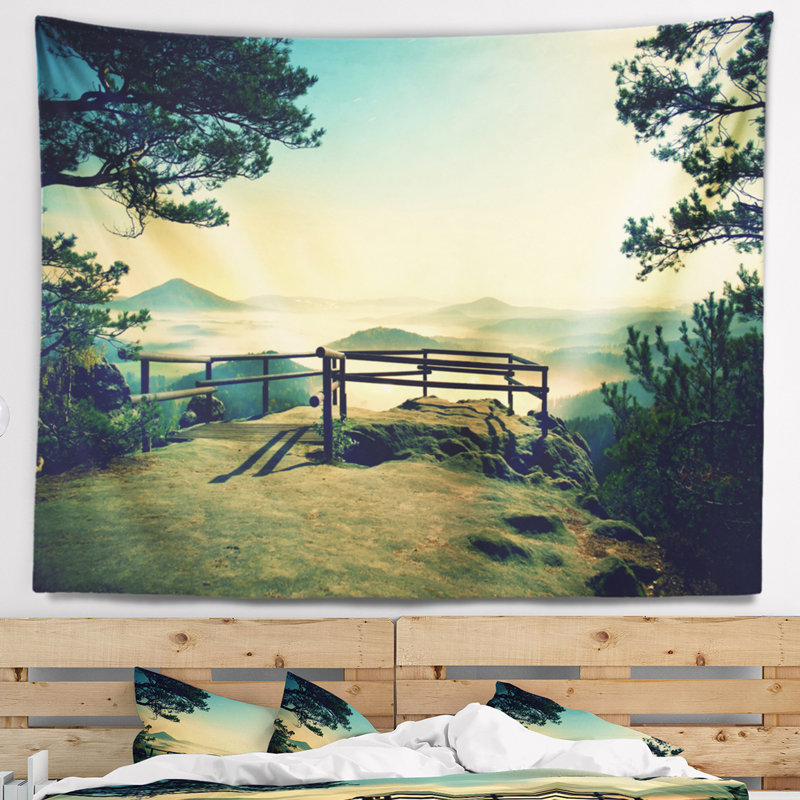 Tapisserie de l’automne minuit plein de polyester avec accessoires suspendus inclus, H 32 po x l 39 po