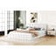 Lit plateforme en tissu d'ameublement-871477686