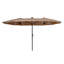Parasol de patio à double face 15 pi avec base et éclairage-539470711