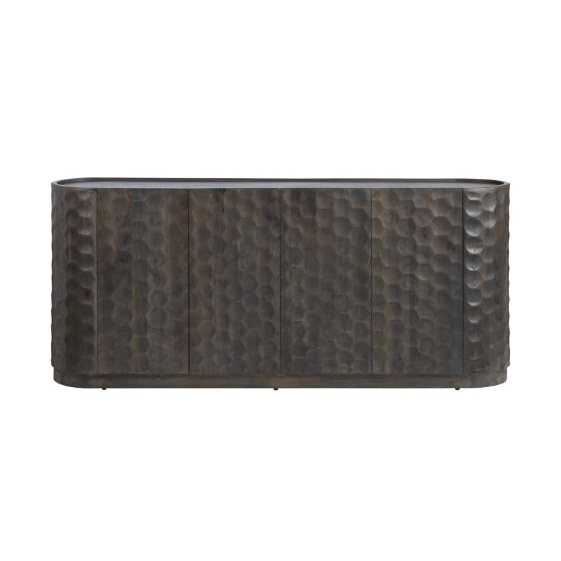 Makassar 76'' Wide Solid Wood Sideboard, Dark Brown