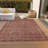 Machine Washable Indoor/Outdoor Xhevrie Terracotta Rug-1619732100