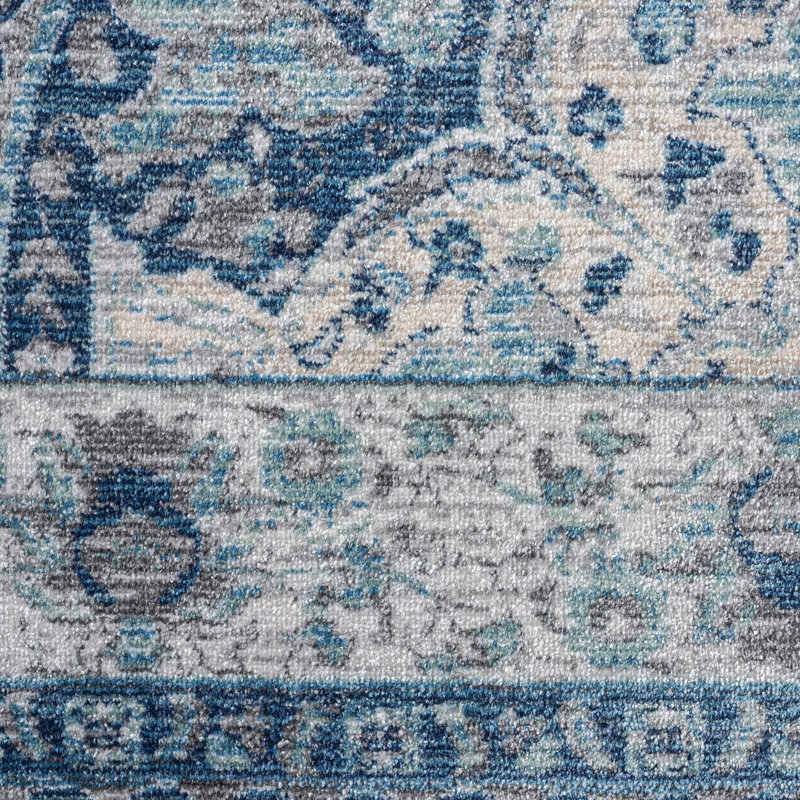 Tapis oriental gris Garden, Tapis de couloir 2 pi 3 po x 7 pi 7 po