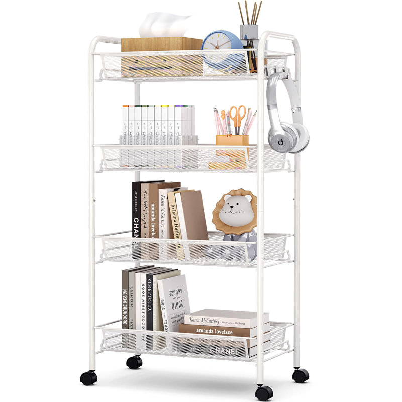82.8cm H x 43.6cm W Utility Cart, White