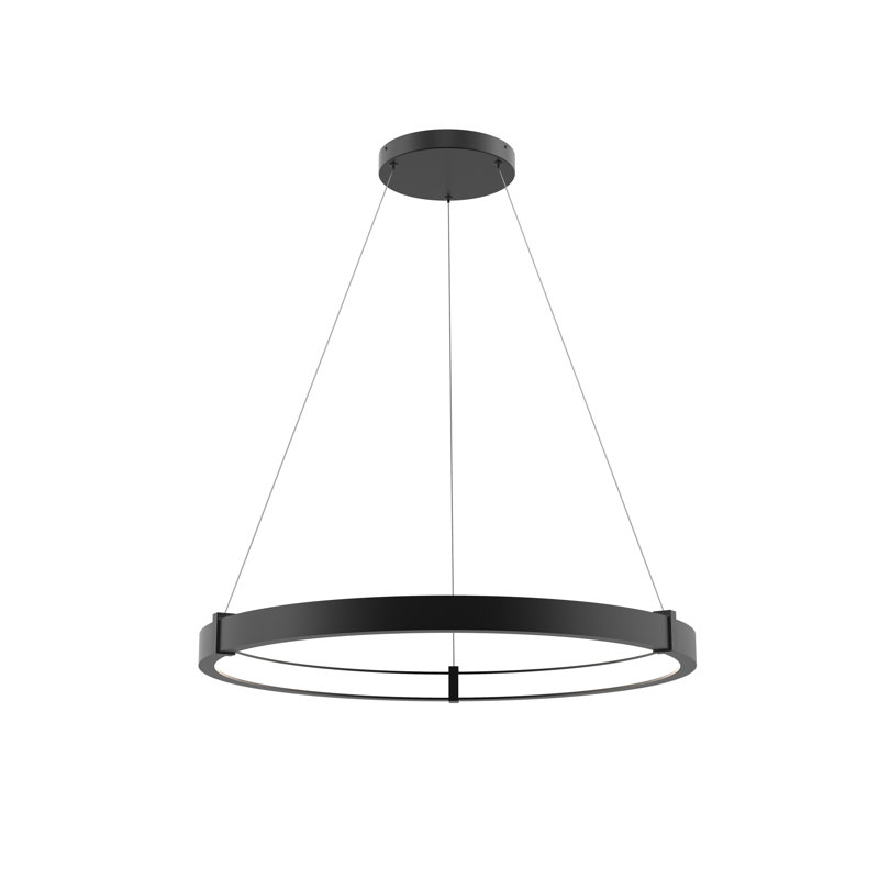 Mucci 48" Integrated LED Black Pendant Chandelier 