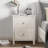 Levera Farmhouse Fully-Assembled 2-Drawer Nightstand, Distressed White-Washed End Table