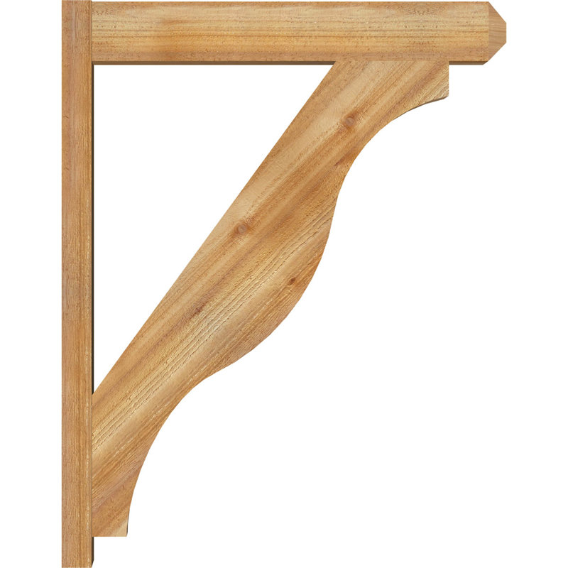 Persienne en bois rustique Funston Craftsman, P 30 po x H 38 po, Cèdre rouge de l'Ouest de 8 po (sciage brut)