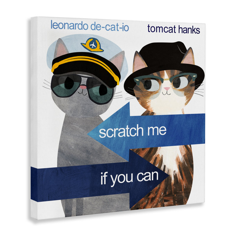 Toile «Scratch Me If You Can», conception de planète chat par Angie Rozelaar, H 36 po x l 36 po